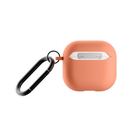 Native Union Active Case for AirPods 4 & AirPods 4 with Active Noise Cancellation – Silky Smooth Matte Silicone Case with Clip to Attach Anywhere (Apricot)