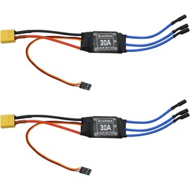 Pack of 2 30A Brushless ESC, XT60 Plug Electric Brushless Speed Controller, Eletronic Speed Controller for RC Remote Control Drone Helicopter FPV