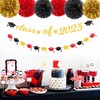 Red Black-Gold Party-Decorations Graduation Banner - 8pcs Kits Class of