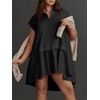 Fisoew Womens Summer Sweatshirt Dresses Short Sleeve V Neck Casual