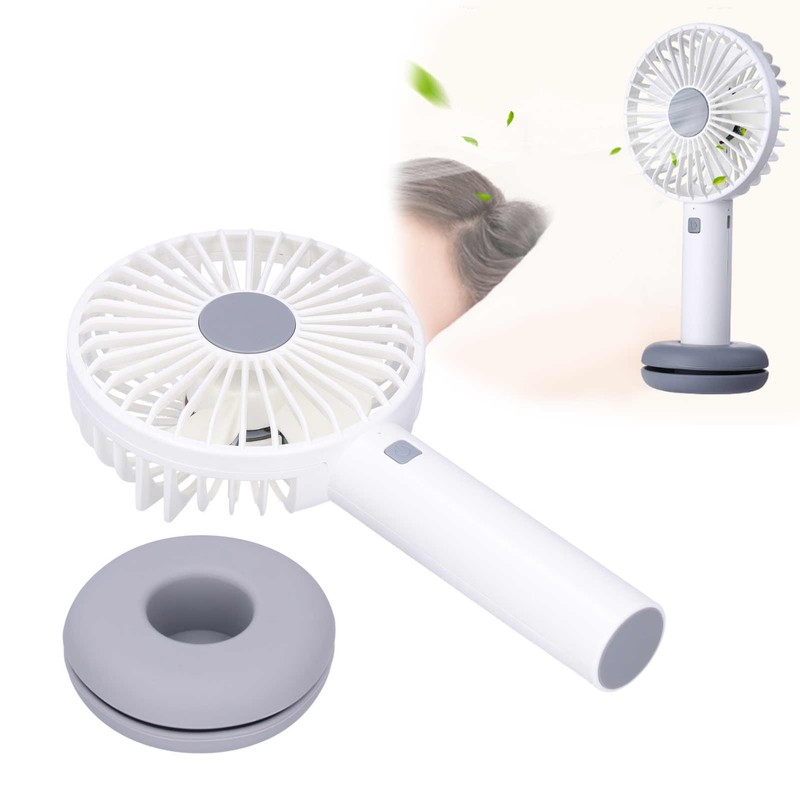 White Donut Shaped Small Fan Portable LED Night Light with