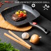 Moss & Stone Square Grill Pan for Indoor Cooking, 11-Inch