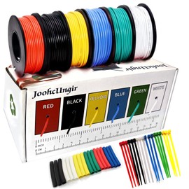 150Ft 16 Gauge Wire 6 Colors Electrical Wires 16AWG 600V Tinned Copper Silicone Wires Electric Stranded Hook Up DIY Wires Kit Insulated for Flexibility & Durability Ideal for Elec Wiring Proj