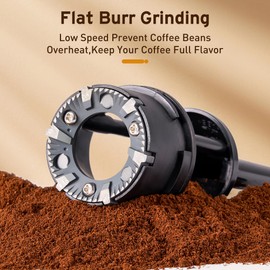 Coffee Grinder Electric Burr Coffee Bean Grinder for 2-12 Cups, Adjustable Burr Mill Grinder for 14 Grinding Settings, Stainless Steel