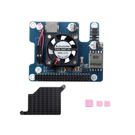 waveshare PoE HAT (F) for Raspberry Pi 5,Power Over Ethernet HAT (F) Expansion Board for Raspberry Pi 5,802.3af/at Network Standard,High Power, Onboard Cooling Fan, with Metal Heatsink