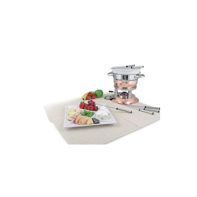 Swissmar F77103 Raclette/Fondue Porcelain Plate, Round, Porcelain, 25.4 cm x