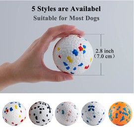 QIYADIN Pet Dog Ball Toys Tennis Ball for Aggressive Chewers, Durable Teething Balls Dog Chew Toys, Bouncy Fetch Ball for Small Medium Large Dogs Training and Playing