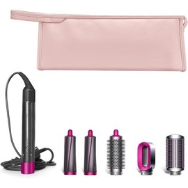 Travel Case for Shark Airwrap/Dyson Curling Iron or Laifen Hair Dryer - Portable, Waterproof Storage for Dyson Supersonic Styler Accessories, Protection Organizer - Color: Pink