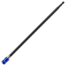 toolant 12" Magnetic Drill Bit Extension, Quick-Insert Bit Holder with Anti-Wobble Sleeve, Strong Magnet, 1/4" Hex Shank, Alloy & Stainless Steel for Impact Driver