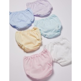 GALOW Girls' Panties, Set of 6, 100% Cotton, Simple, Ribbon, multicolor