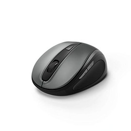 Hama Computermaus kabellos (Funkmaus mit 6 Tasten für PC, Laptop und Notebook, optische Maus mit ergonomischer Form für Rechtshänder, Empfindlichkeit verstellbar zw. 800/1200/1600 dpi) grau