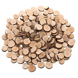 LAZACA Wooden Discs for Crafts Decoration Small 100 Pieces Wooden Log Discs Unfinished DIY Craft Wooden Discs Wedding Centrepieces Christmas Decoration Tree Disc 1.5-2.5 cm
