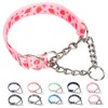Martingale Dog Collar with Chain, No Pull Slip Cinch Choker