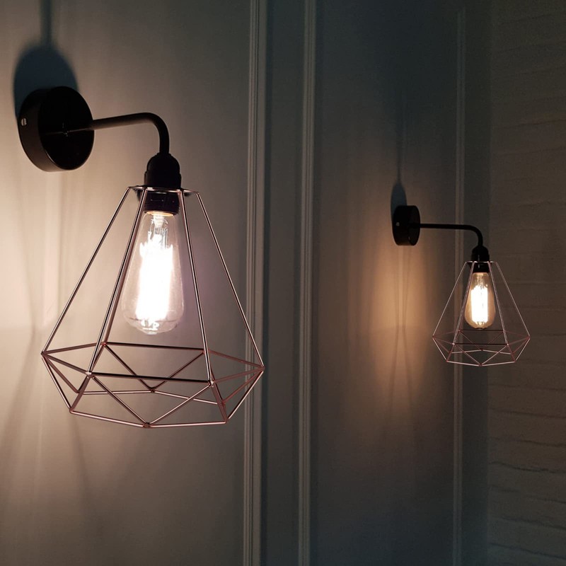 Skelang Metal Ceiling Lamp Shade, Geometric Lampshade with Reducer Ring,