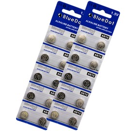 BlueDot Trading AG12 LR43 SR43 260 386 1.5V Alkaline Coin Cell Battery for Watch, Hearing Aid, Calculator, Flashlights, Keyless Entry, Blister Pack - 30 Count
