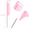 Rat Tail Combs 3PCS, Parting Combs for Braiding Hair Carbon