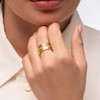14K Gold Over Sterling Silver Statement Rings With 0.13 TCW