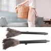2Pcs Retractable Feather Duster Ostrich Feathers Duster with Long Handle