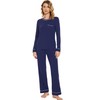 WiWi Women's Soft Viscose from Bamboo Pajamas Set Long Sleeve