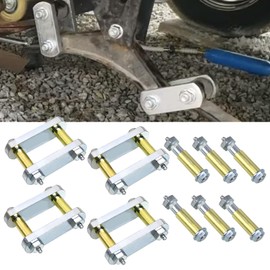 RYANSTAR RACING Heavy Duty Shackle Upgrade Kit Compatible with CRE3000 Stock and Equaflex Trailer Shackle kit 3.125" Shackles Tandem Axle Replaces UO12-021 Silver