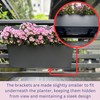 LaLaGreen Deck Railing Planters (2 Pack, 14 Inch) Black Rectangular