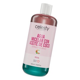 CELESTY | Agua Micelar con Aceite de Coco | Skin Care Limpiador Facial - Desmaquillante | Llevala en tu Cosmetiquera para Maquillaje | Skincare - Hidratante Facial Piel Grasa y Todo tipo de Piel