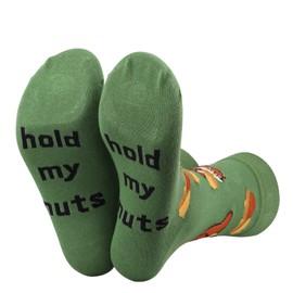 MBMSO Squirrel Socks 2 Pairs Hold My Nuts Socks Funny Squirrel Gifts for Men Nut Gag Gift Squirrel Lover Gifts (Hold My Nuts Socks)