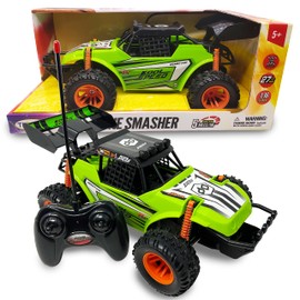 Nature Bound RC Cars 1:16 Scale Dune Smasher Off-Roader 2WD All-Terrain Electric Toy Car - Perfect for Rock Crawling and Road Racing 27MHz Radio Control - Eye-Catching Graphics Gift Idea for Kids