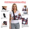 Fotgok Plaid Arm Sling for Shoulder Injury with Adjustable Buckle,