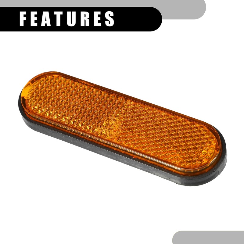 Partuto 4pcs 3.98"x1.18" Universal Reflector - Oval Motorcycle Bike Safety
