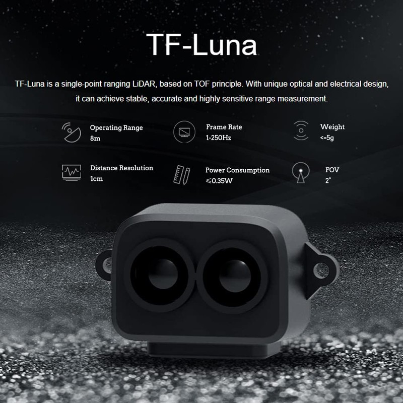 Benewake TF-Luna LiDAR Module Range Finder Sensor Single-Point Micro Ranging