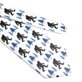 GONGTAOMO Squatch Hunter Black Bigfoot Art Funny Mens Novelty Necktie Ties Funny Neckties Fashion Neck Ties Wedding Business Party Gifts