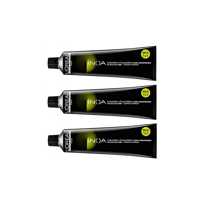 L'Oreal Hair Colour Inoa No. 8 Light Blonde 3 x