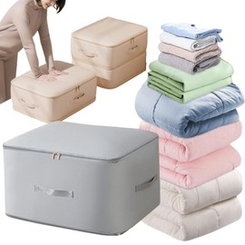 Ultra Space Saving Self Compression Organizer, Heavy Duty Moving Bags, Storage Tote for Space Saving, Self Compression Moving Organizer Bags for Comforters, Clothes, Blankets (Blue,XL(54*42*60CM))