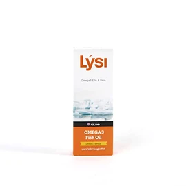 LÝSI, Omega 3 en Aceite de pescado, Mezcla de diferentes pescados, Sabor limón, Para toda la familia y embarazadas, Sin gluten y azúcar, 240 ml.