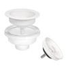 Ruvati Kitchen Sink Basket Strainer Drain Assembly - Matte White