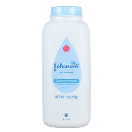 Polvo para bebé de JOHNSON, almidón de maíz puro con aloe relajante y vitamina E, 9 onzas (paquete de 2)                                              