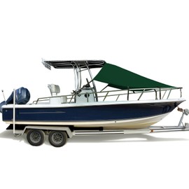 SavvyCraft T-Top Bow Shade, UV Protection T-Top Shade Extension 600D Marine Grade Polyester T-Top Boat Bow Area Sun Shade, 6'L x 90" W Green
