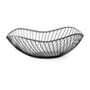 LdawyDE Black Metal Fruit Bowl - Modern Storage Basket, Anti-Rust