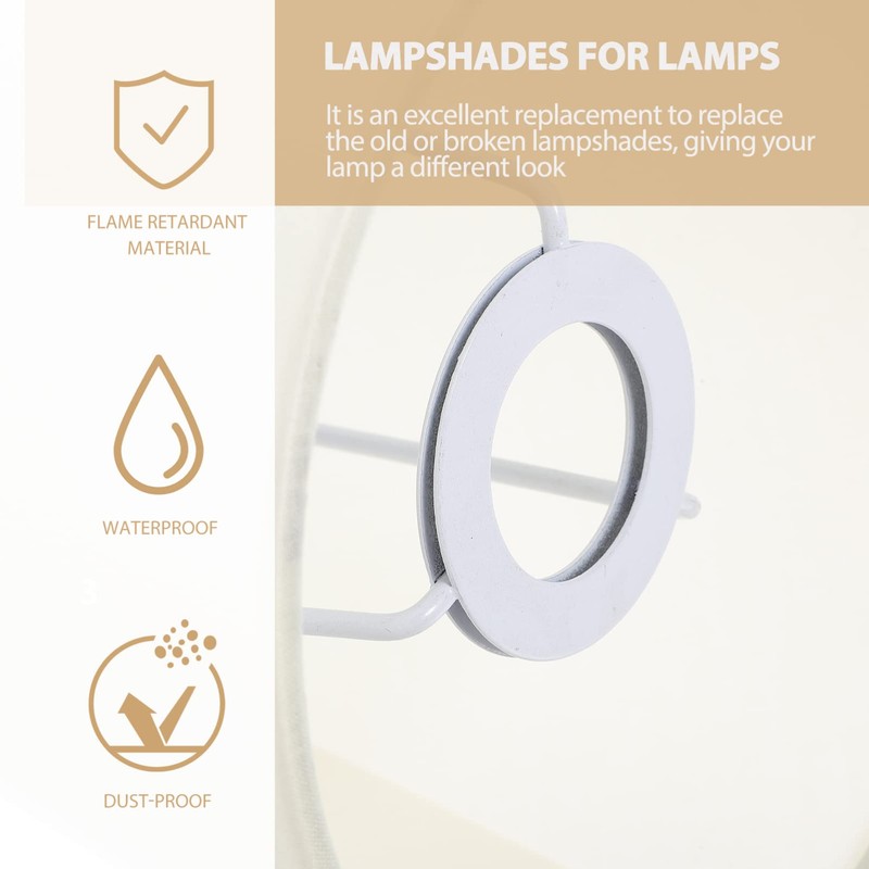 KESYOO Lamp Shade with Catch Only Umbrella Replacement Tabletop Fabric