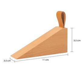 Felenny Wooden Door Stopper, Non-Slip Door Wedge Heavy Duty Door Stop Fingers Protector for Bedroom Kitchen Office Doors