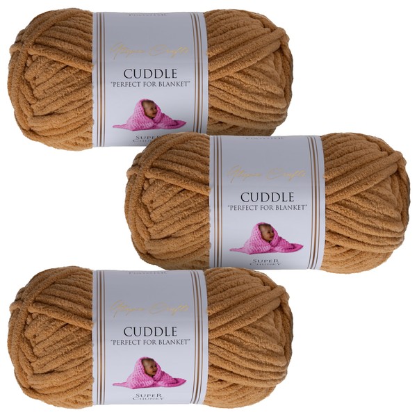 Utopia Crafts Cuddle Super Chunky Chenille Soft Yarn for Knitting