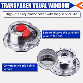 CheeMuii 3595995 Kit de cubierta de ventana de tapa de cubeta para 3434009 Tapacubos 359-5995 Tapacubos de ventana de aceite con tapones Juntas y pernos de repuesto para Stemco 343-4009 Tapacubos de remolque semirremolque