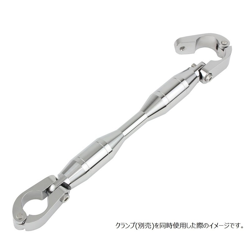 ポッシュフェイス(POSH FAITH) バイク用品 バイクハンドルブレース シャフト タイプ2 187mm メッキ クイックリリース 095267