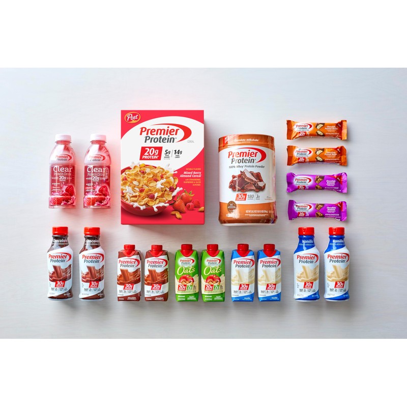Post Premier Protein Mixed Berry Almond cereal, high protein cereal,