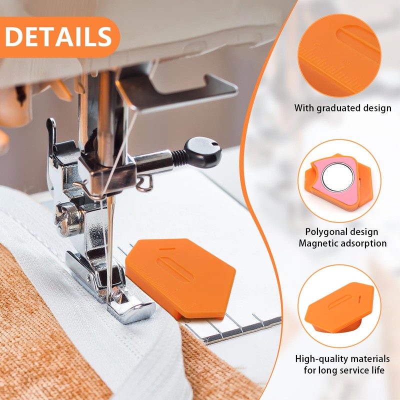 TYBYBB Pack of 2 Magnetic Seam Guide Polygonal Multifunctional Seam