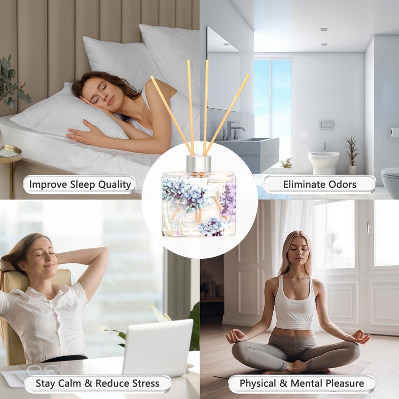 Silverstro Classic Reed Diffuser Lavender Scent/3.4oz(100ml)/1 Pack/Fragrance Scent Essential Oil