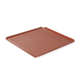 HENDI Baking Tray with Teflon™ Non-Stick Coating, with 4 Upstands, Perforated, GN 2/3, 354 x 325 x (H) 10 mm, Aluminium