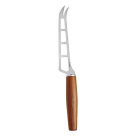 triangle Germany Cheese Knife with Ergonomic Plum Wood Handle, Perforated Stainless Steel Blade Keeps Cheese from Sticking, Easily Cuts through Packaging, Made in Germany