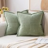 MIULEE Corduroy Cushion Covers Pack of 2 Decorative Modern Patchwork